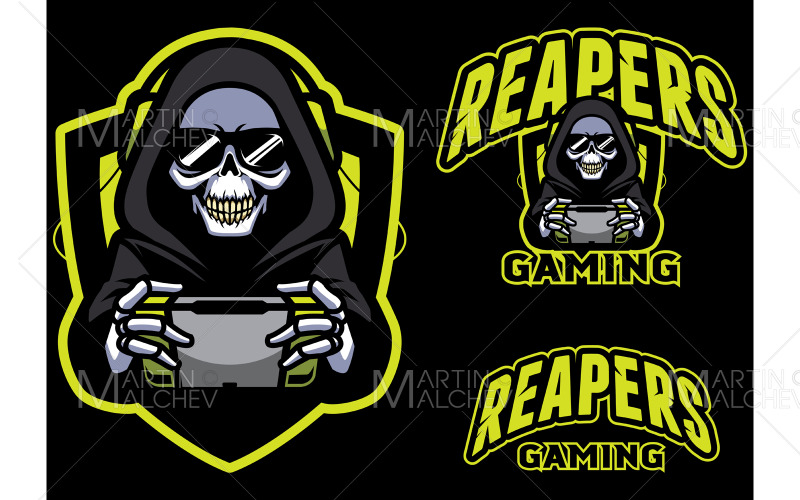 Reapers Gaming Mascot Vector Illustration Vector Graphic