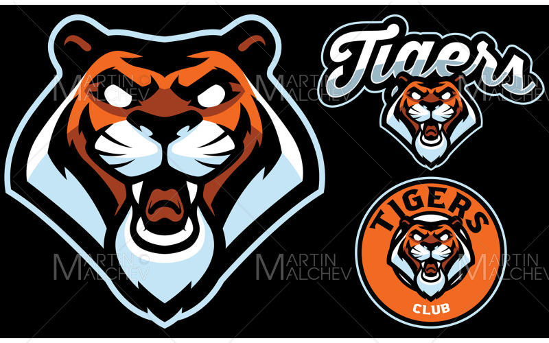 Tigers Club Mascot Vector Illustration Vector Graphic