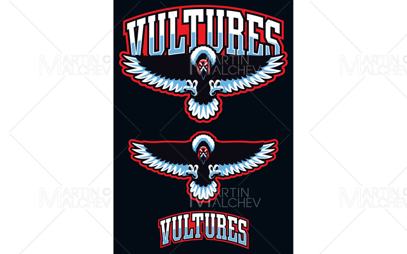 Vultures Team Mascot Vector Illustration Vector Graphic