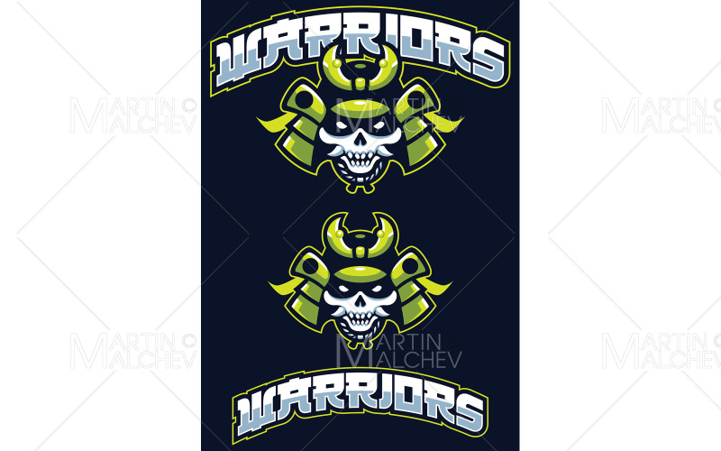 Warriors Team Mascot Vector Illustration Vector Graphic
