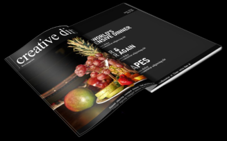 Creative Dining Themed Magazine Template