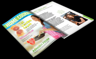 Home Cooking Themed Magazine Template