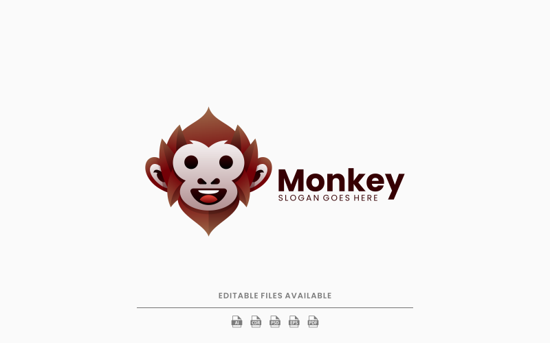 Monkey Gradient Logo Style 1 Logo Template