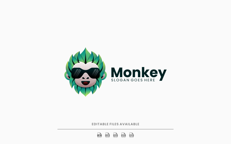 Monkey Gradient Logo Style 2 Logo Template