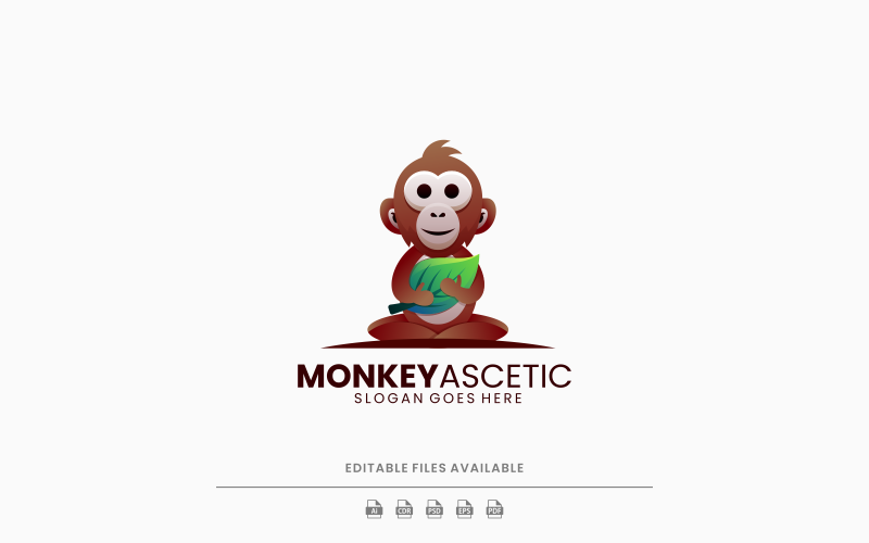 Monkey Gradient Logo Style 4 Logo Template