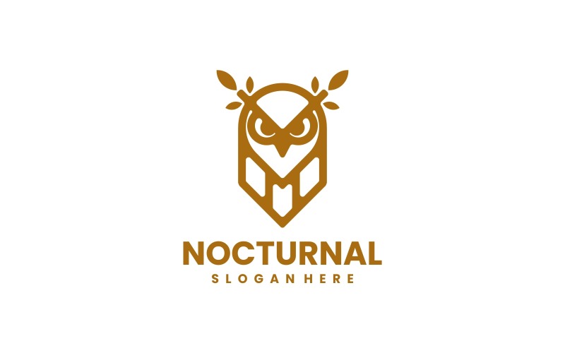Nocturnal Line Art Logo Style Logo Template