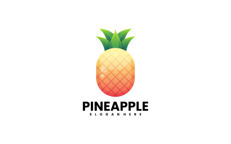 Pineapple Gradient Logo Design Logo Template