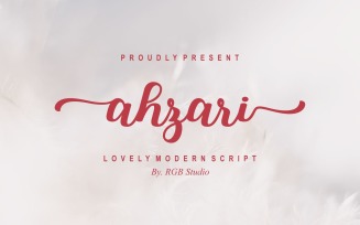 Ahzari - Lovely Script Font