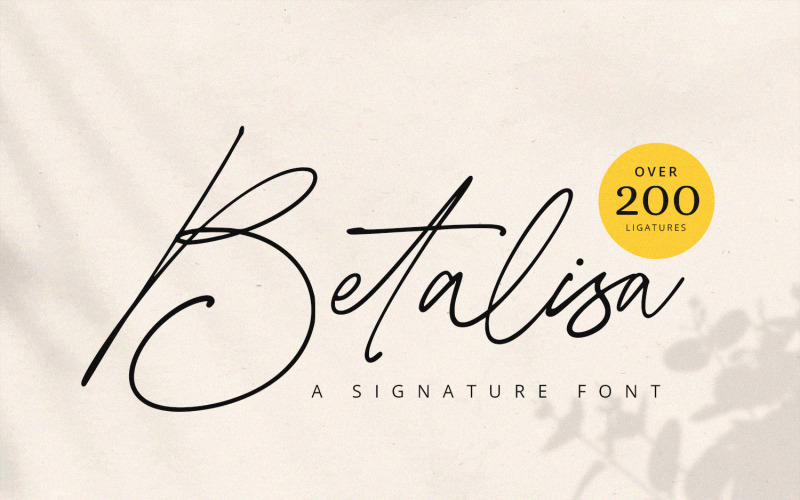 Betalisa - Signature Font