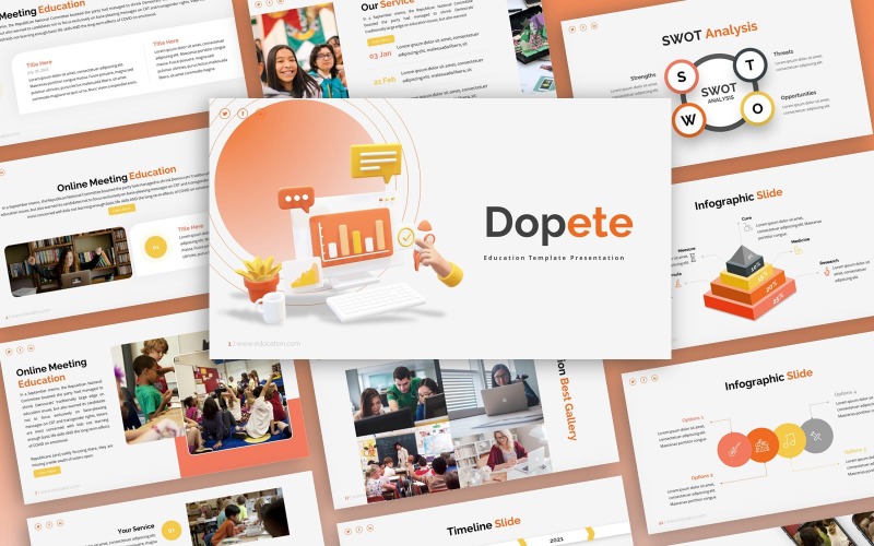 Dopete - Education Multipurpose PowerPointTemplate PowerPoint Template