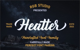 Heatter - Handwritten Font