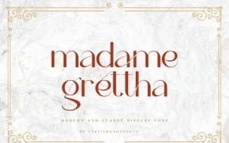 Madame Grettha Display Font