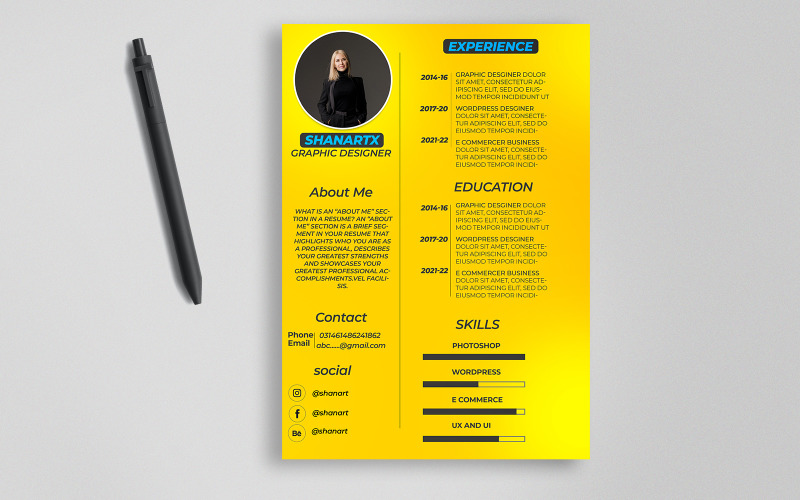 Resume Template | Word Resume Template | Professional Resume Template | Free Download