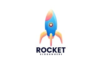 Rocket Gradient Colorful Logo Design