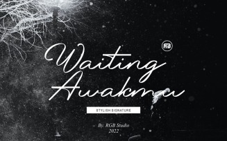 Waiting Awakmu - Handwritten Font