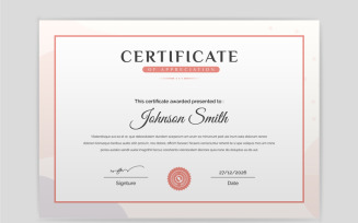 Certificate Template with Peach Accent