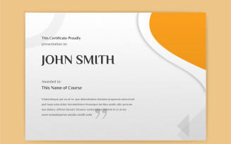 Orange Certificate Template Design