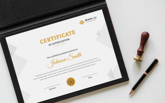 Simple Certificate Template with Creative Design