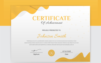 Yellow Accent Certificate Template