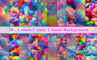 Cotton Candy Clouds Background