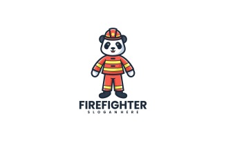 Firefighter Cartoon Logo Design
