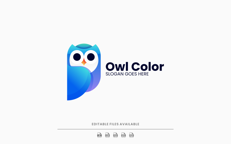 Owl Gradient Logo Design 1 Logo Template
