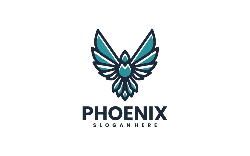 Phoenix Simple Mascot Logo 1 Logo Template