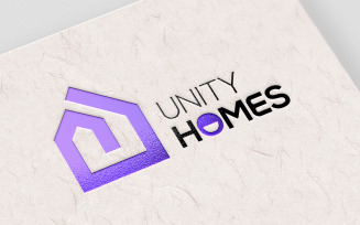 Unity Homes Real Estate Logo Design