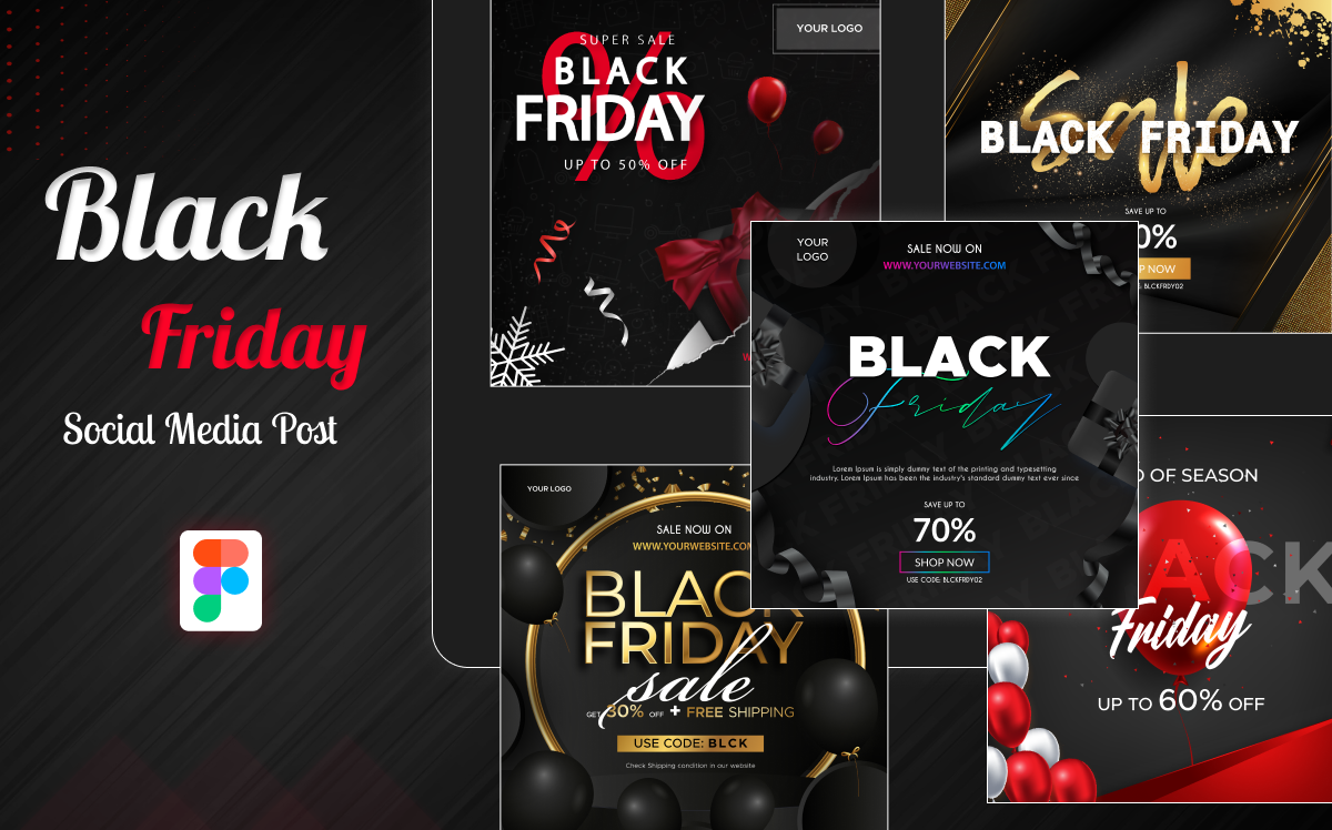Black Friday Sale - Social Media Post Design Template