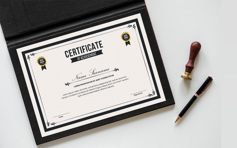 Certificate template with elegant elements Certificate Template