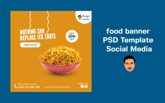 Food Banner PSD Template Social Media