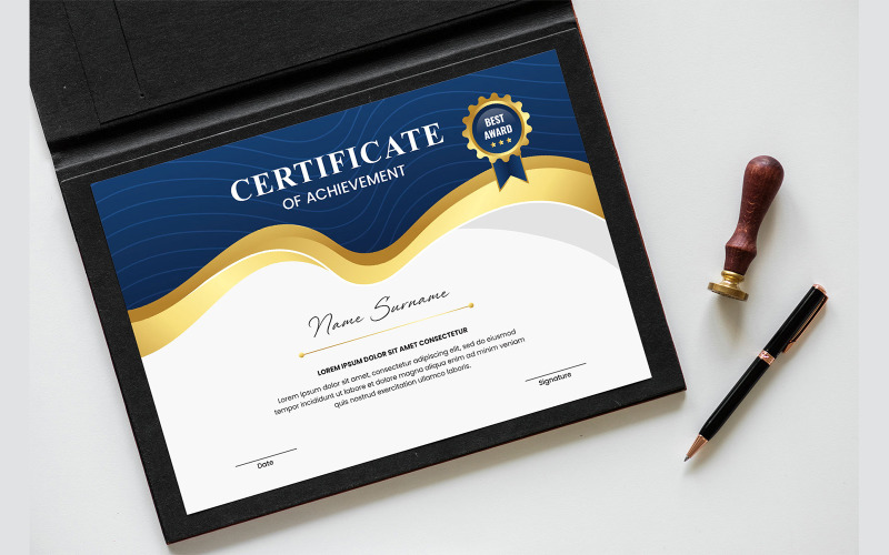 Minimal and Clean Certificate Template Design