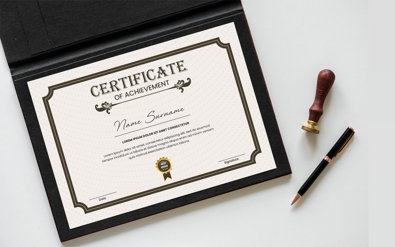 Modern Certificate template design with certificates of achievement Certificate Template