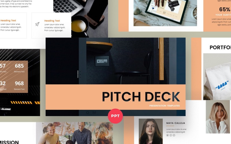 PITCH DECK PowerPoint Template - PD2