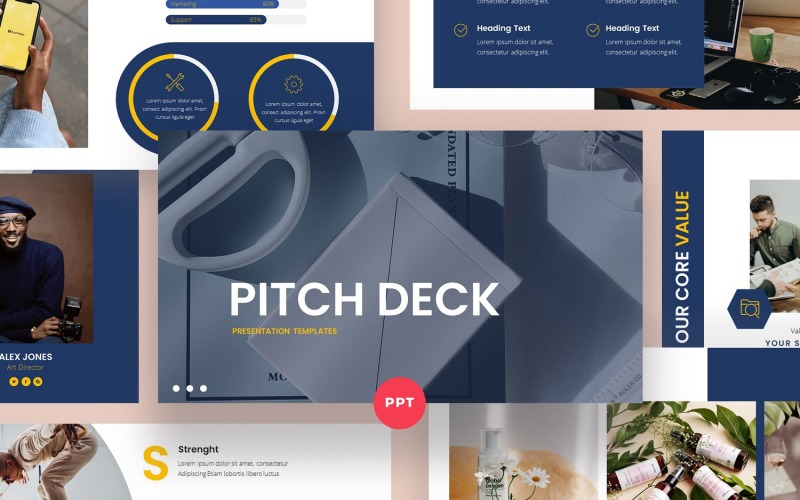PITCH DECK PowerPoint Template - PD3