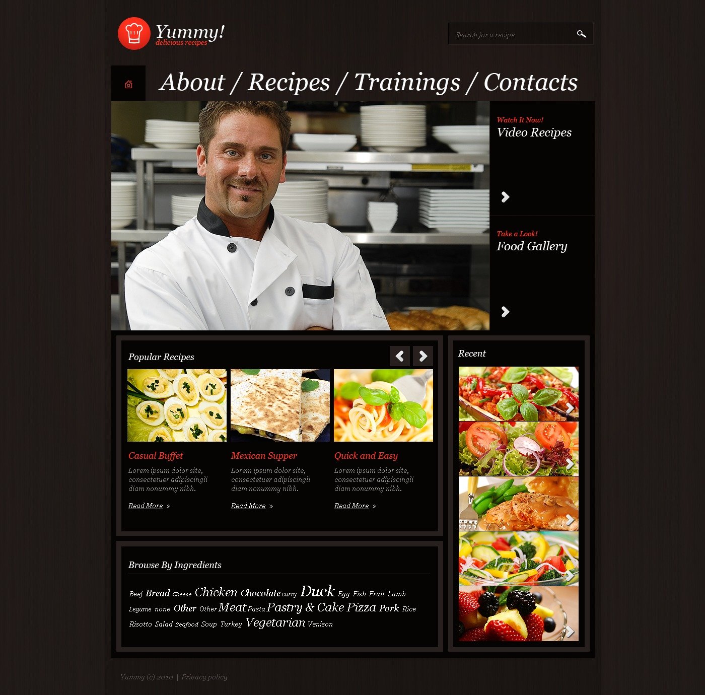 Cooking Website Template 29873