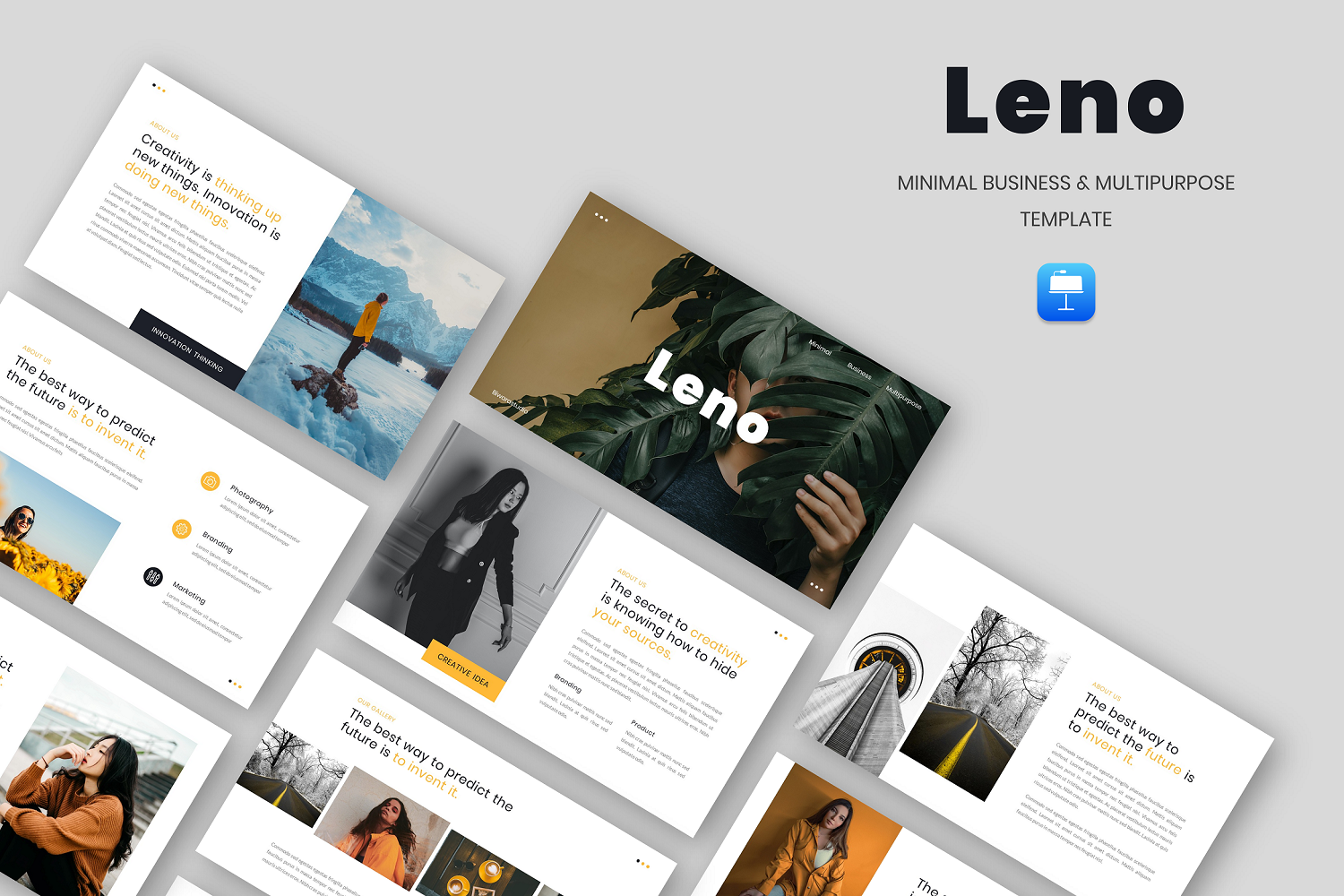 Leno - Minimal Business & Multipurpose Keynote Template