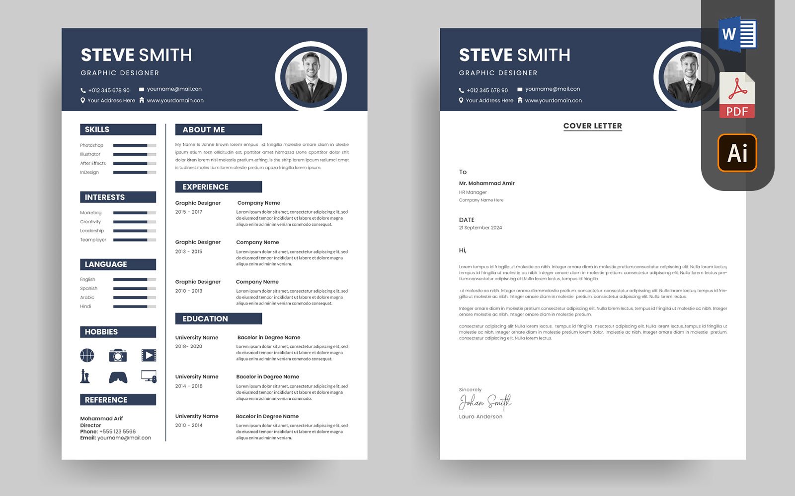 Kit Graphique #298025 Resume Cv Divers Modles Web - Logo template Preview