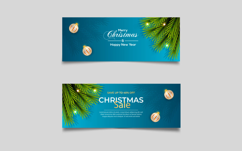 Christmas celebration social media cover template and christmas sale concept Illustration
