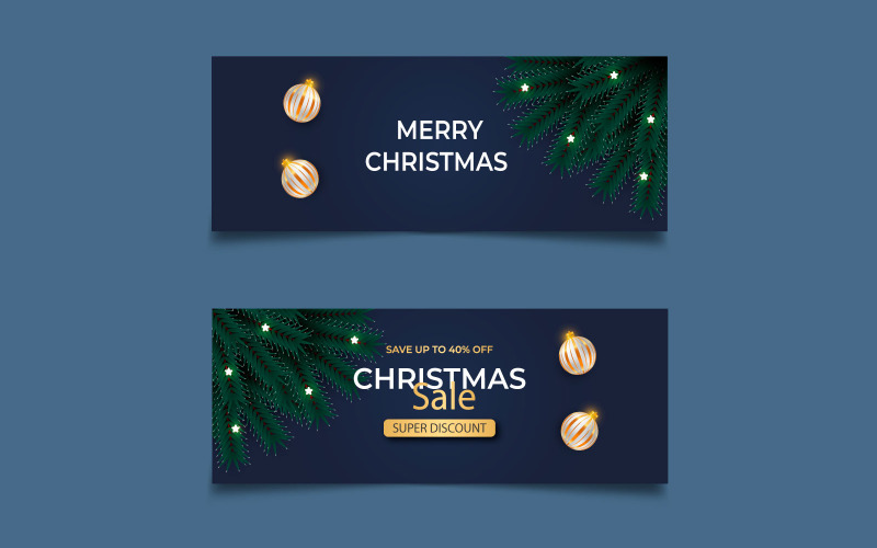 Christmas celebration social media cover template and christmas sale Illustration