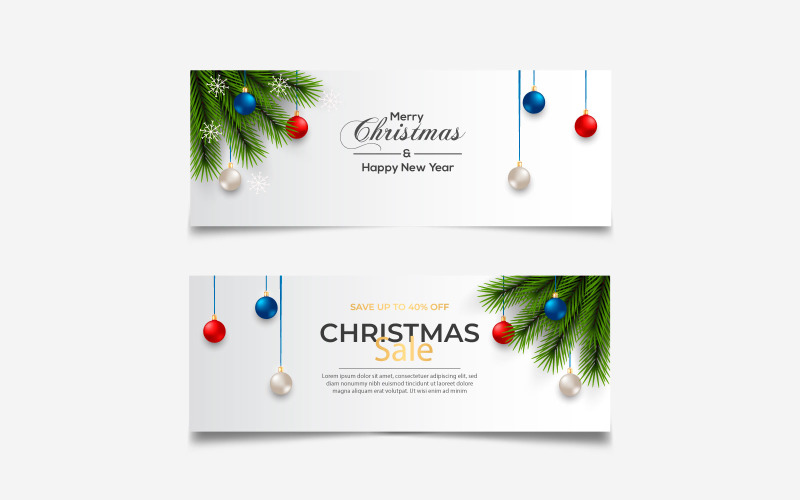 Christmas season celebration social media cover template and christmas sale design Illustration