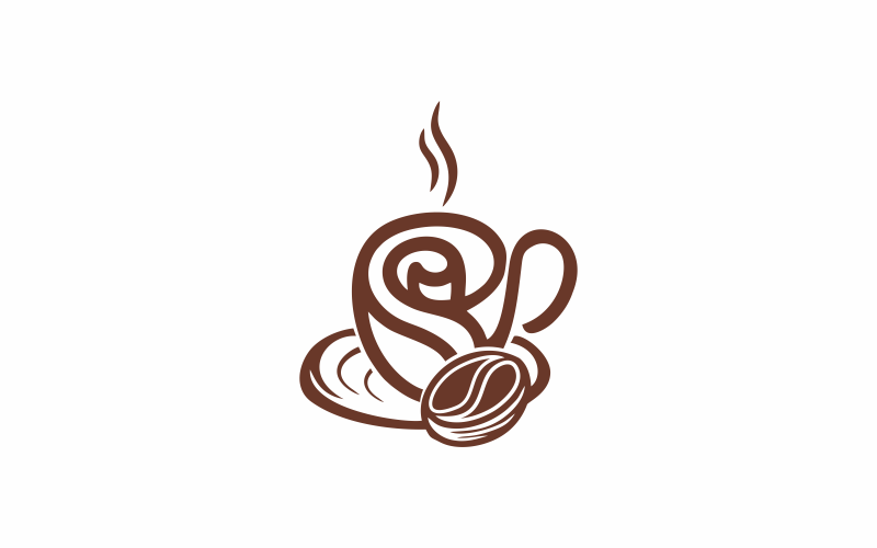 Flower Coffee Logo Template