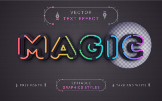 Magic Cable - Editable Text Effect, Font Style