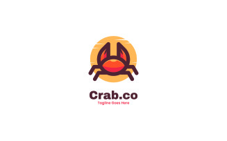 Crab Simple Mascot Logo Design