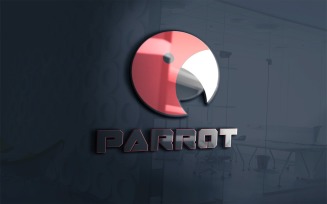 Parrot Head Logo Template Golden Ratio