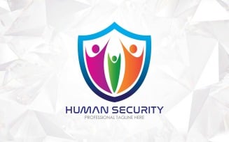 Human Shield Security Logo Design - Brand identity