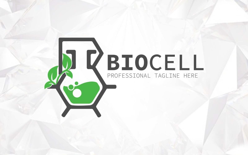 Science Natural Bio Cell Lab Logo Design - Brand Identity Logo Template