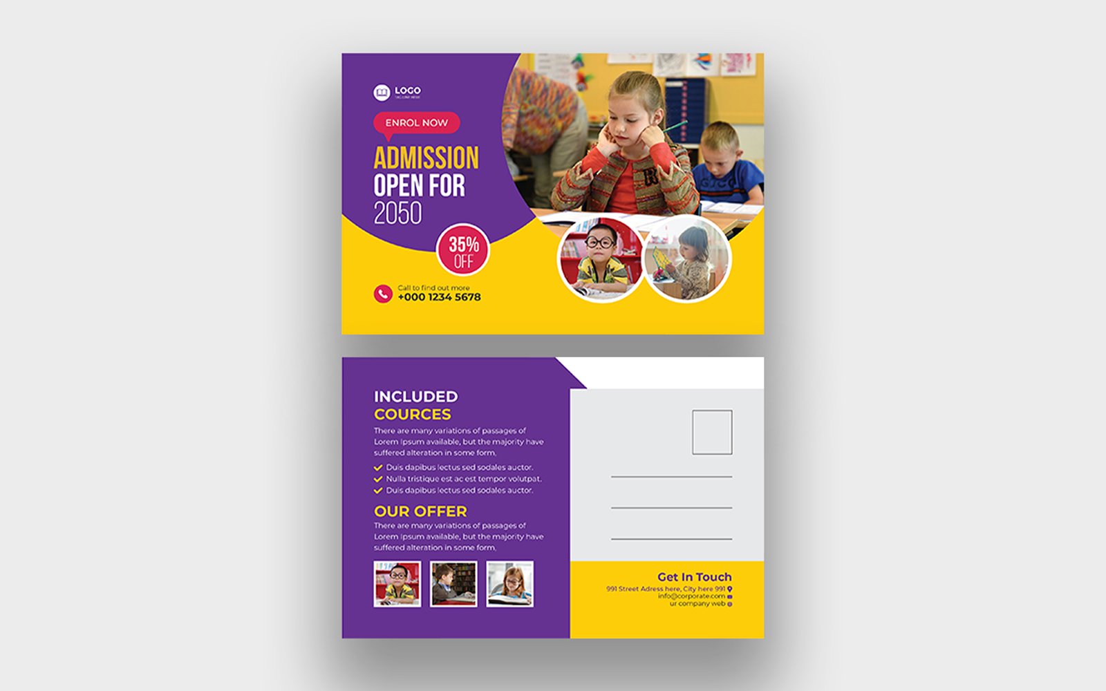 Kit Graphique #298307 Carte-postale Enfants Web Design - Logo template Preview