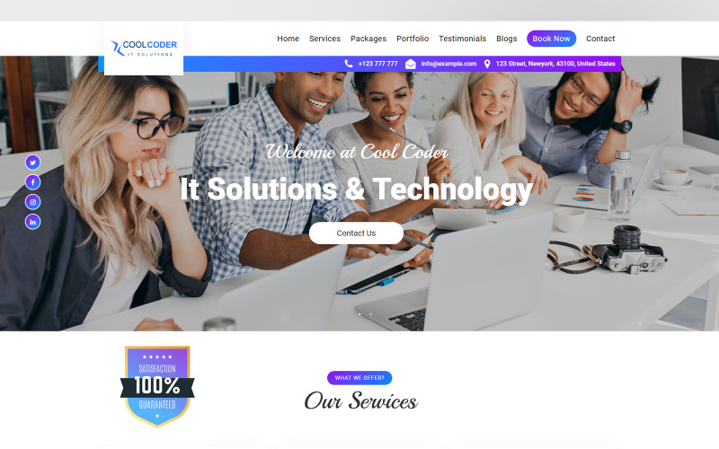 Cool Coder - Software Development Landing Page Template
