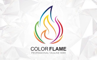 Creative Color Flame Logo Design - Brand Identity
